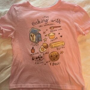 Old Navy Pink 'Love Baking With My Grandma' Graphic Tee